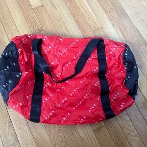 PINK Black and Red Duffel Bag